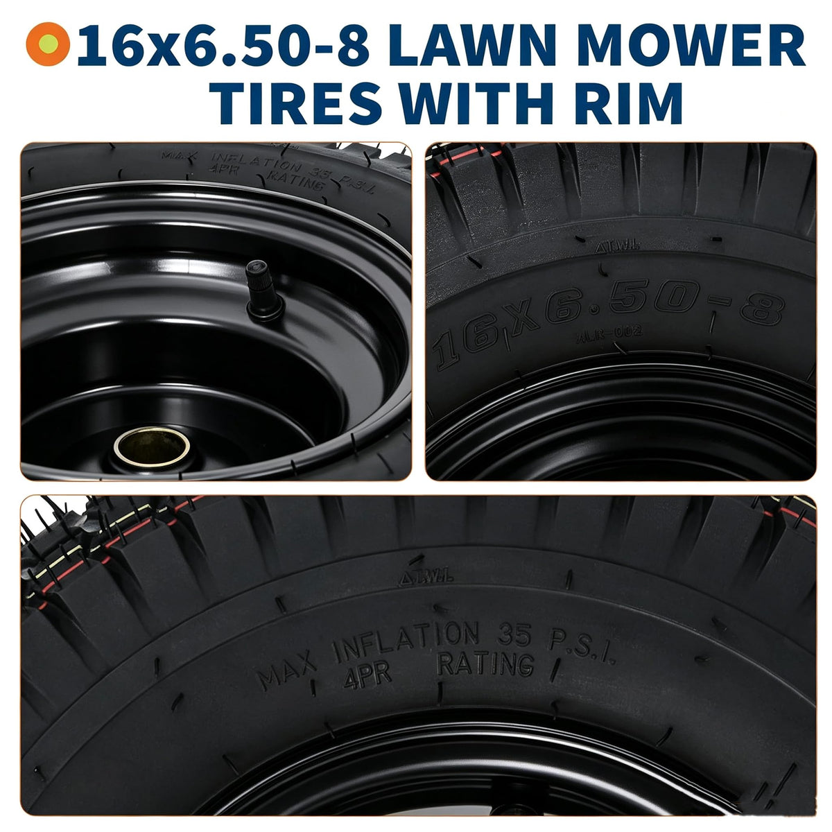 PioneerWorks 2Packs 20x10-8 Lawn Mower Tires and rim