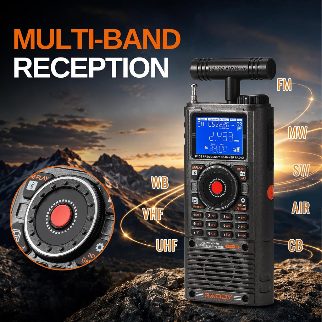 Raddy RF780 Portable Shortwave Radios SSB All Band Receiver