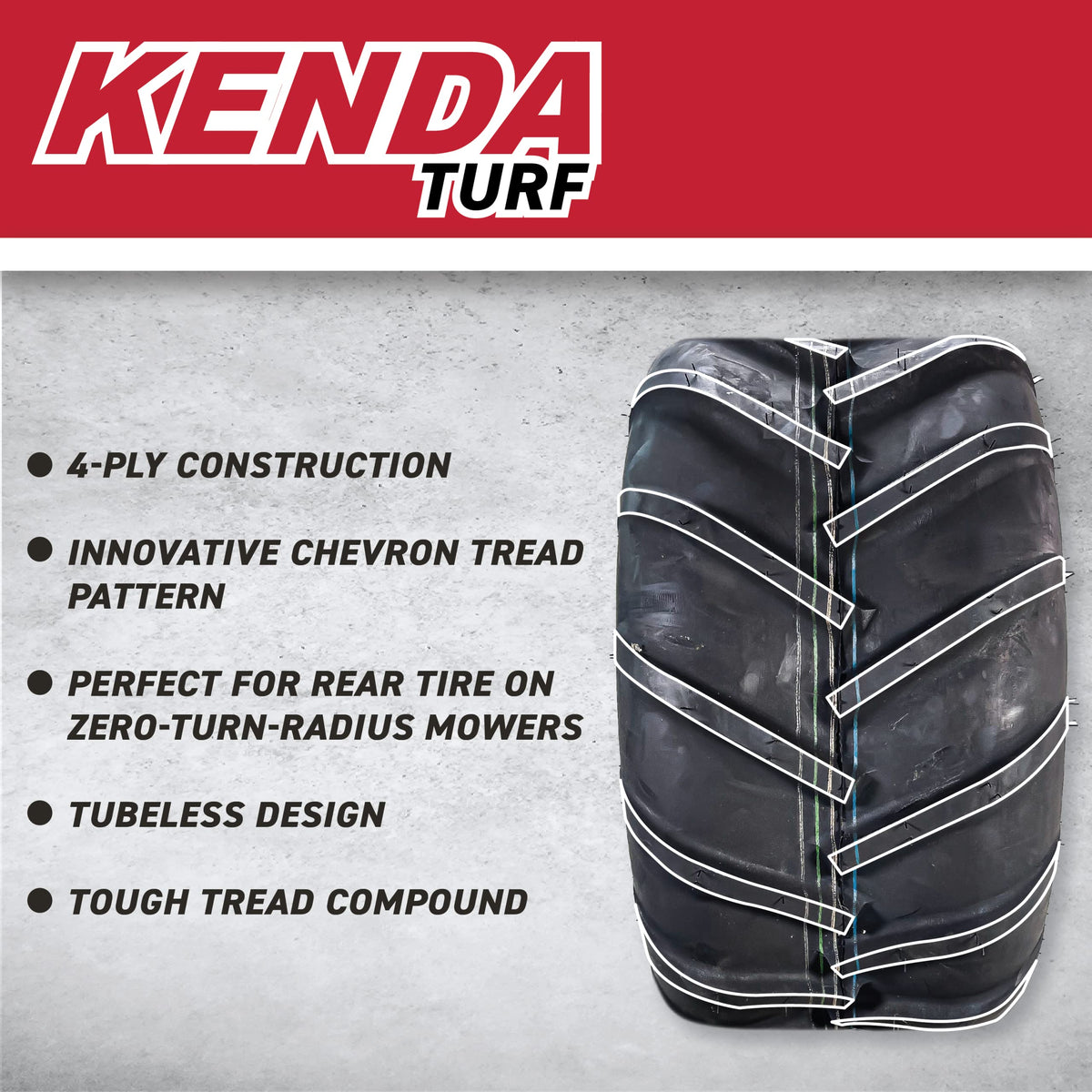 Kenda (K472) 22x11-10 Tractor/Trailer Tires for Agricultural Use -2pk
