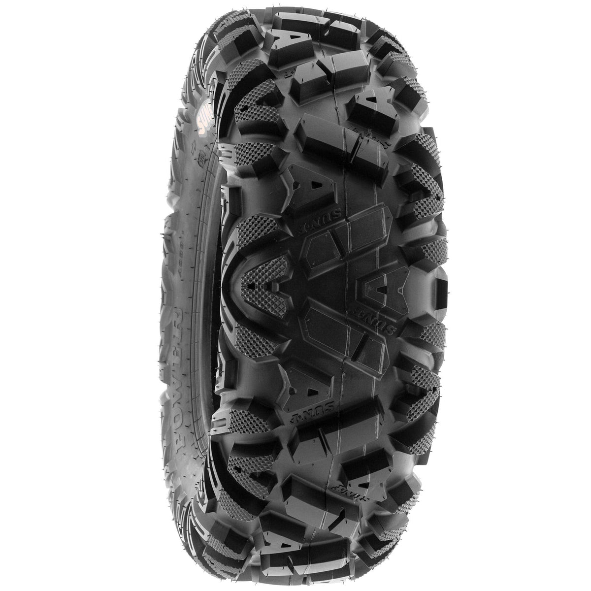 Set of 4 SunF Power.I ATV UTV all-terrain Tires 25x8-12 Front & 25x10-12 Rear, 6 PR, Tubeless A033