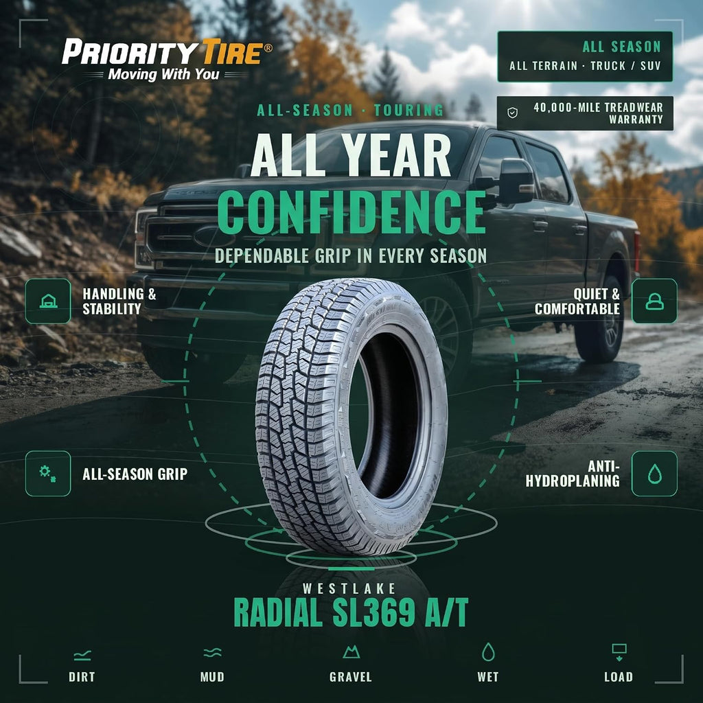 LT275/70R18 125/122S E/10 BW WESTLAKE SL369 ALL TERRAIN, Black