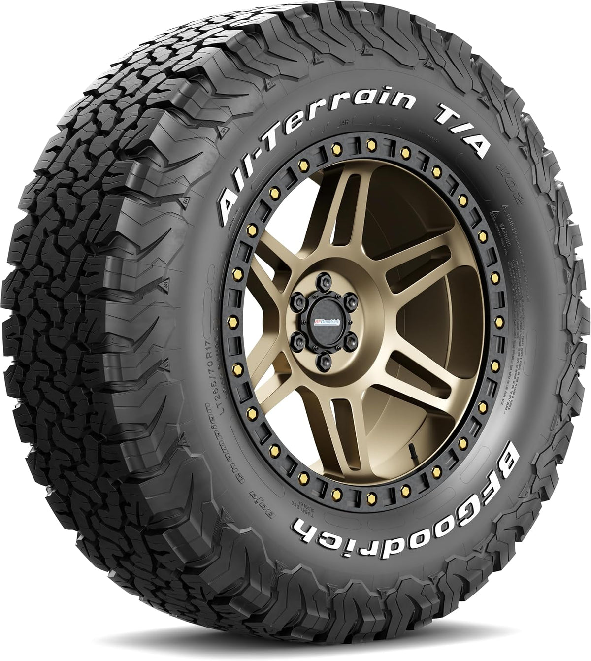 BFGoodrich All Terrain T/A KO2 Radial Car Tire for Light Trucks, SUVs, and Crossovers, LT265/70R17/C 112/109S