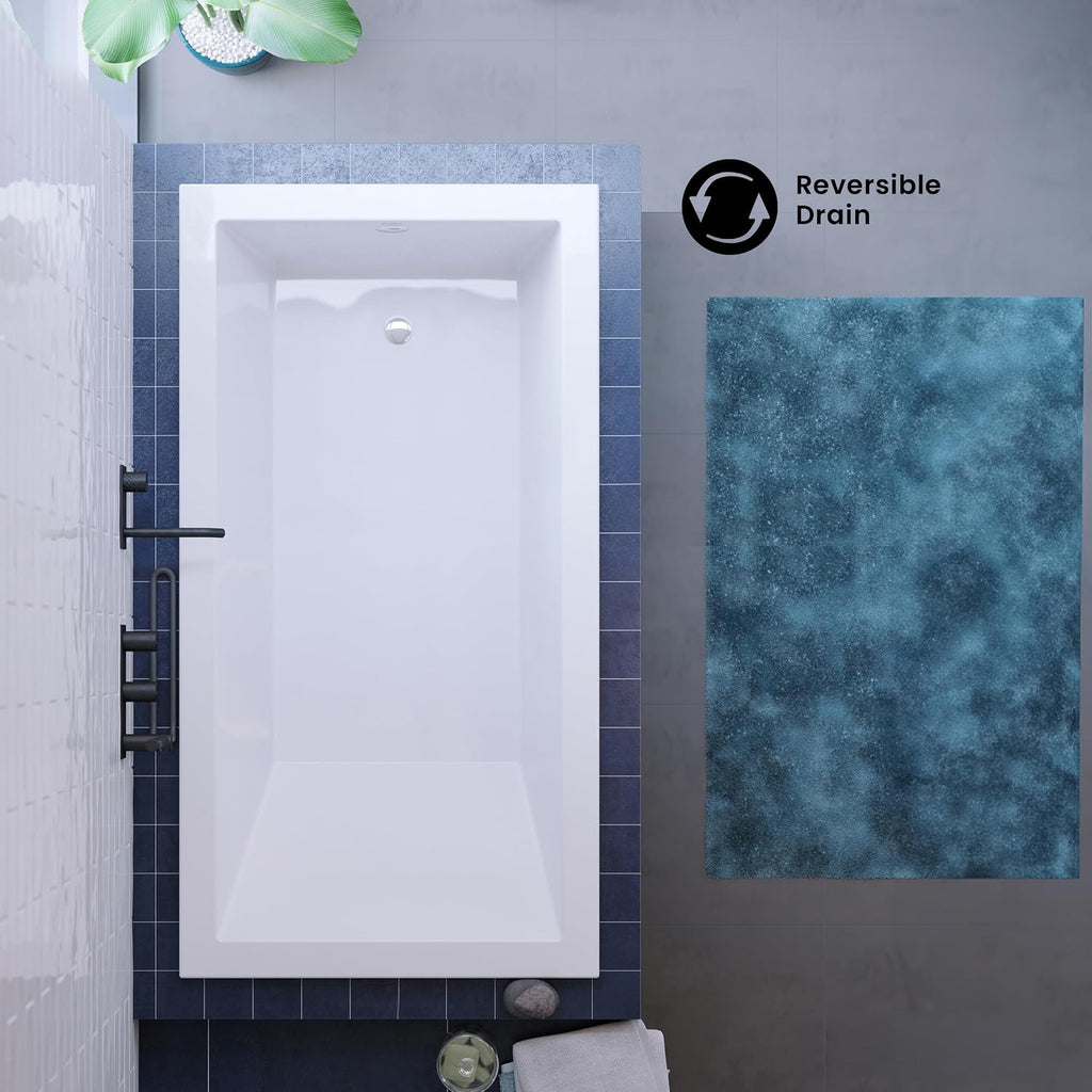 Swiss Madison Voltaire 66" x 36" Reversible Drain Drop-In Bathtub