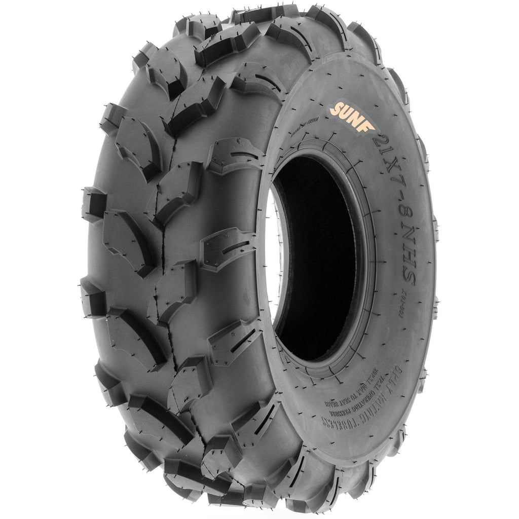SunF Set of 2 ATV Tires 20x10.00-8, 20x10x8 Lawn Mower Off-Road Tires 6 Ply Directional Knobby Tread-A003