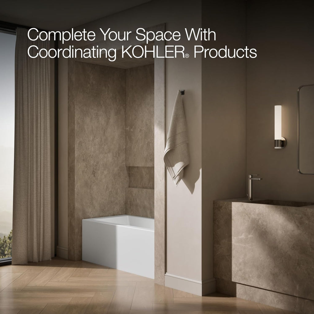 Kohler 60" x 30" alcove bath with integral apron, integral flange, and right-hand drain