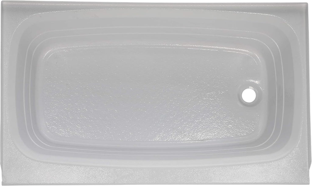 Lippert Replacement 24" x 40" White Bathtub with Right Drain, Scratch-Resistant ABS Acrylic for RVs, Travel Trailers, 5th Wheels, Motorhomes - W2440RHSPK
