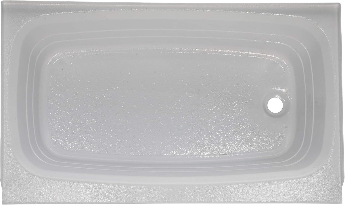 Lippert Replacement 24" x 40" White Bathtub with Right Drain, Scratch-Resistant ABS Acrylic for RVs, Travel Trailers, 5th Wheels, Motorhomes - W2440RHSPK