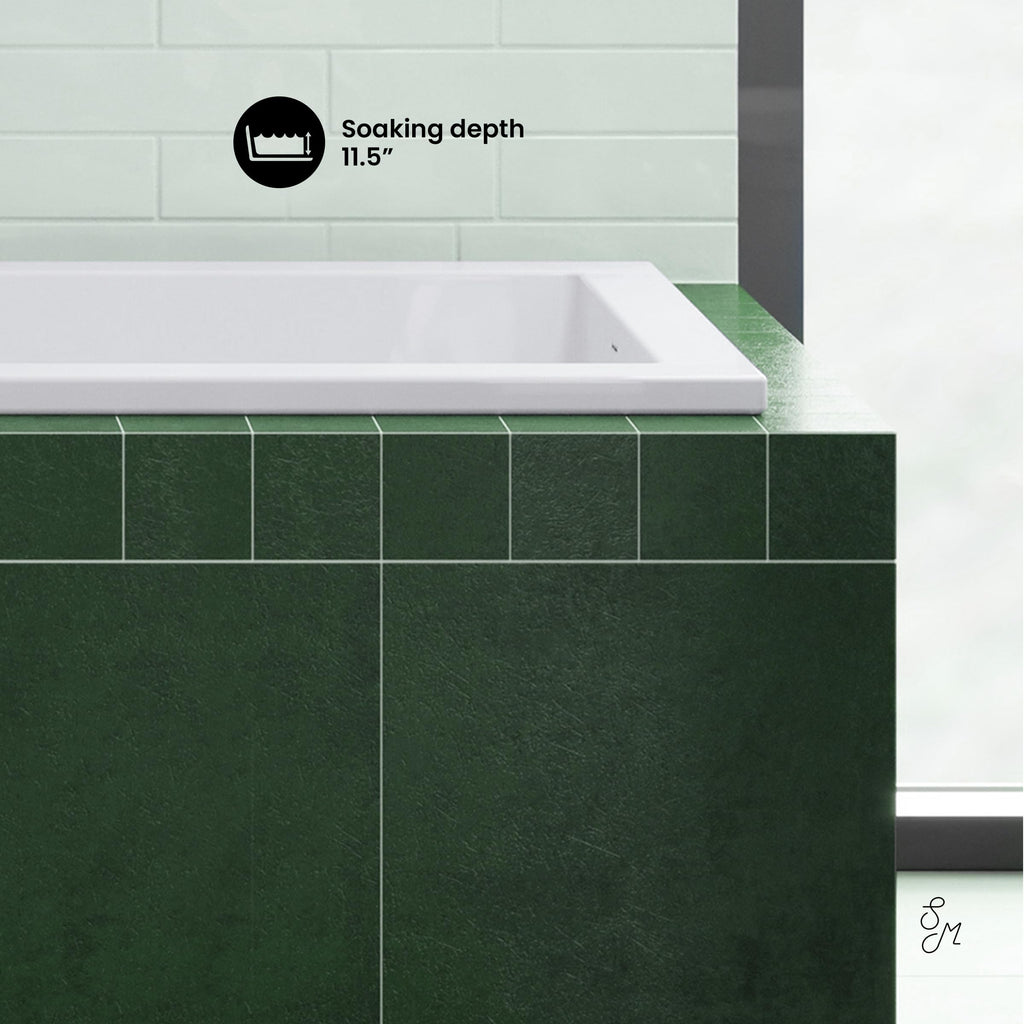 Swiss Madison Voltaire 66" x 36" Reversible Drain Drop-In Bathtub