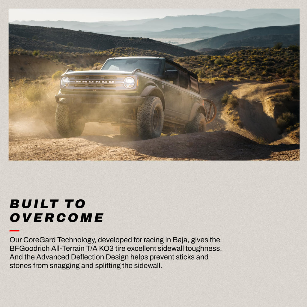 BFGoodrich All-Terrain T/A KO3 Car Tire for Light Trucks, SUVs, and Crossovers, LT245/75R16/E 120/116S