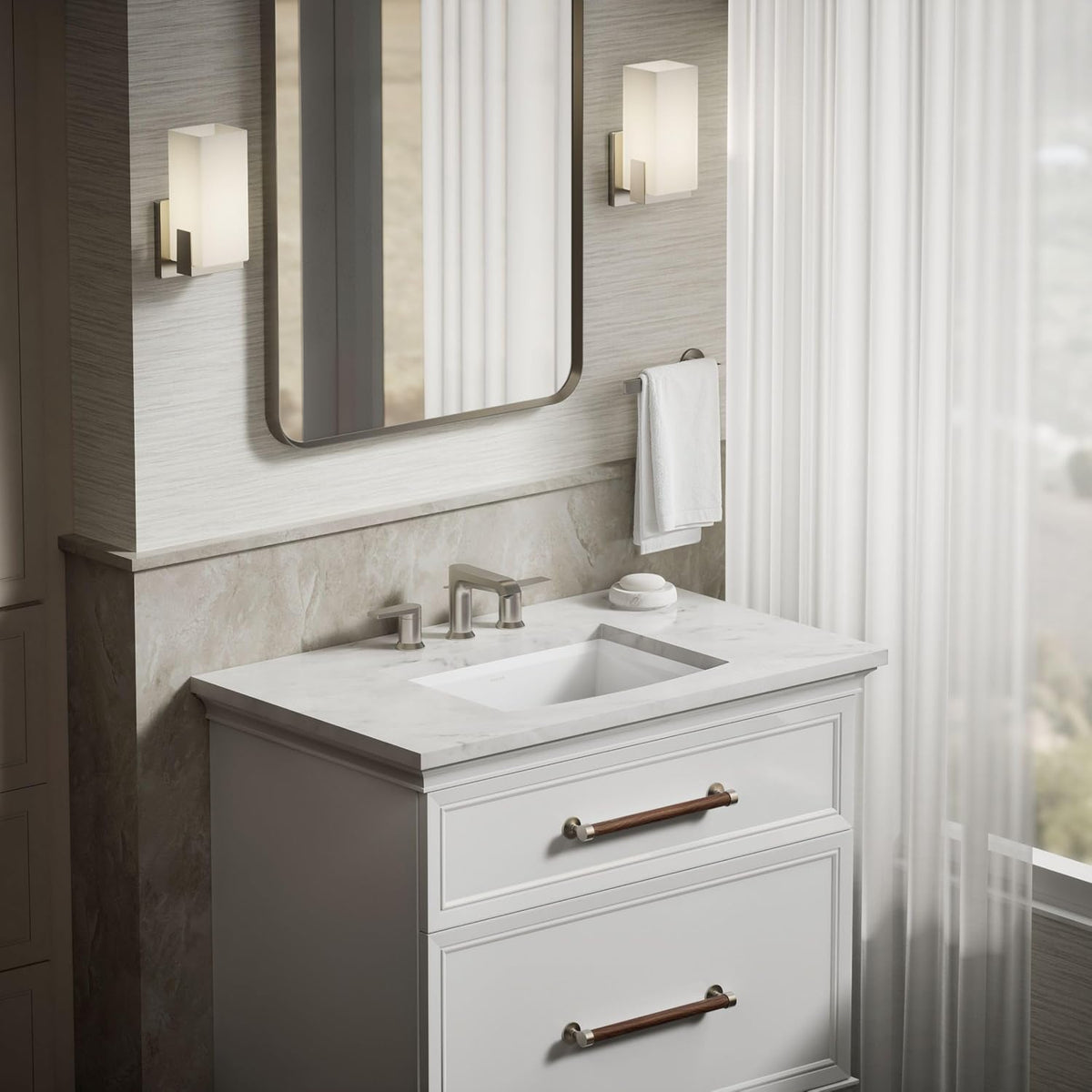 Kohler 2355-0 ArcherÂ® 20" rectangular undermount bathroom sink, White