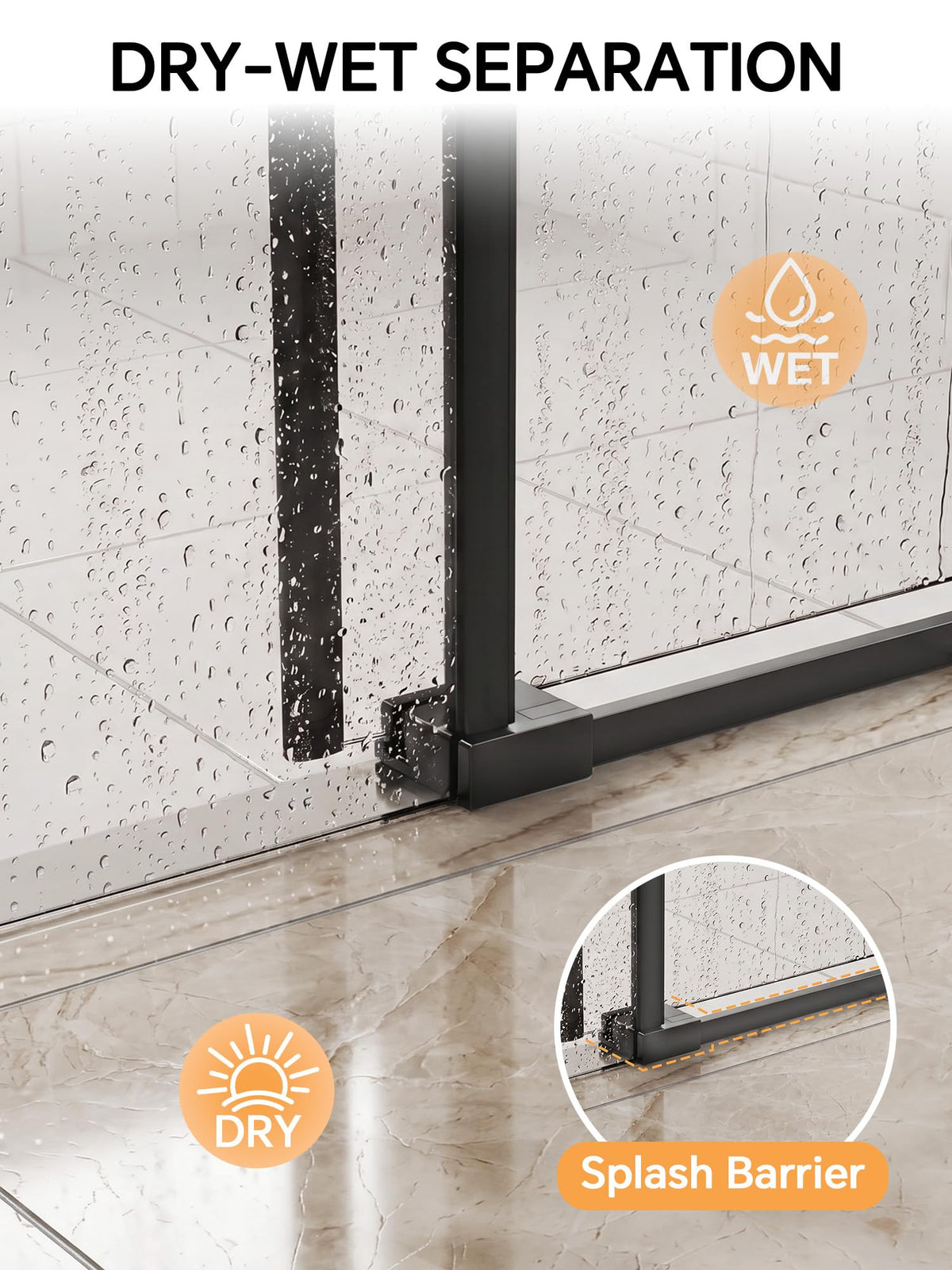 Frameless Bathtub Shower Door 56-60" W x 57" H, Brushed Nickel