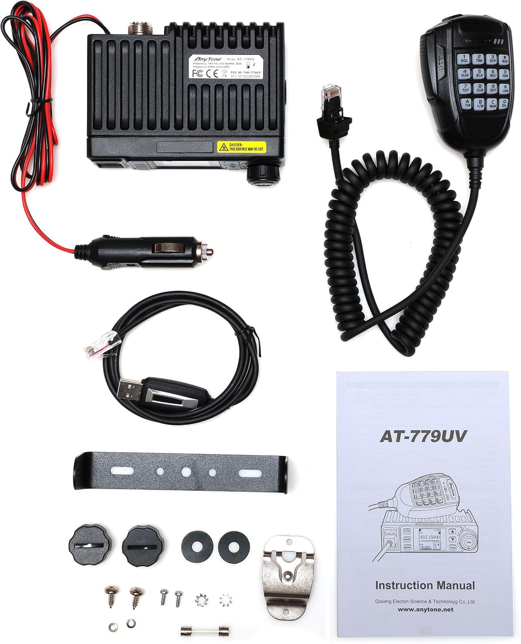 Mobile Ham Radio AT-779UV 20-Watt, Dual Band Mobile Radio w/Cable