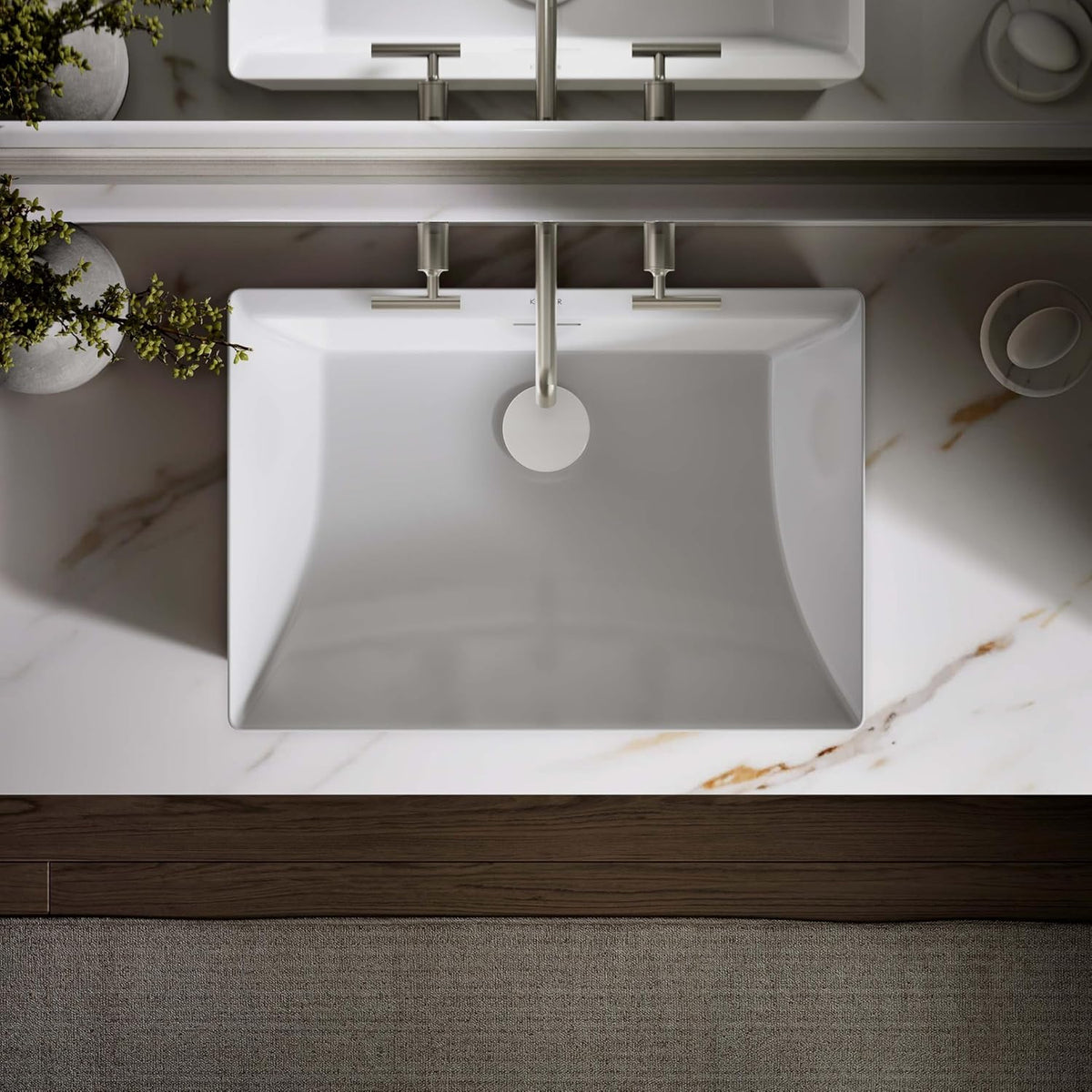 KOHLER Brazn Rectangle Vessel Bathroom Sink