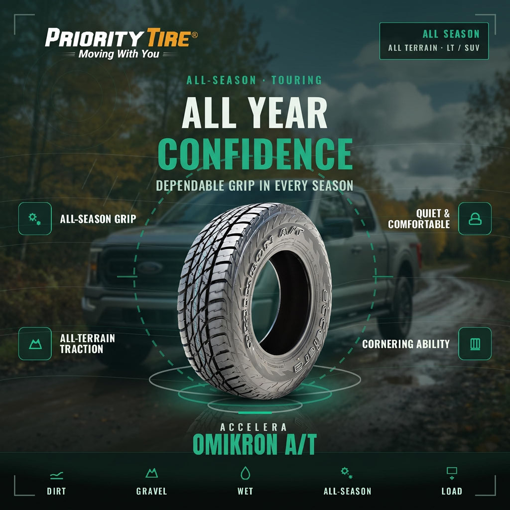 Accelera Omikron A/T LT245/75R16 120/116Q All Terrain E (10 Ply) Tire