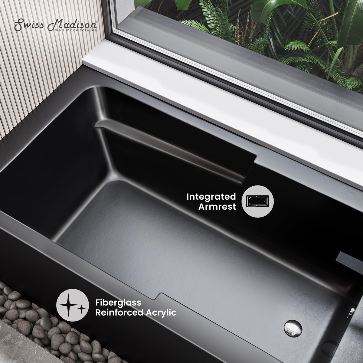 Voltaire 60" x 32" Right-Hand Drain Alcove Bathtub with Apron