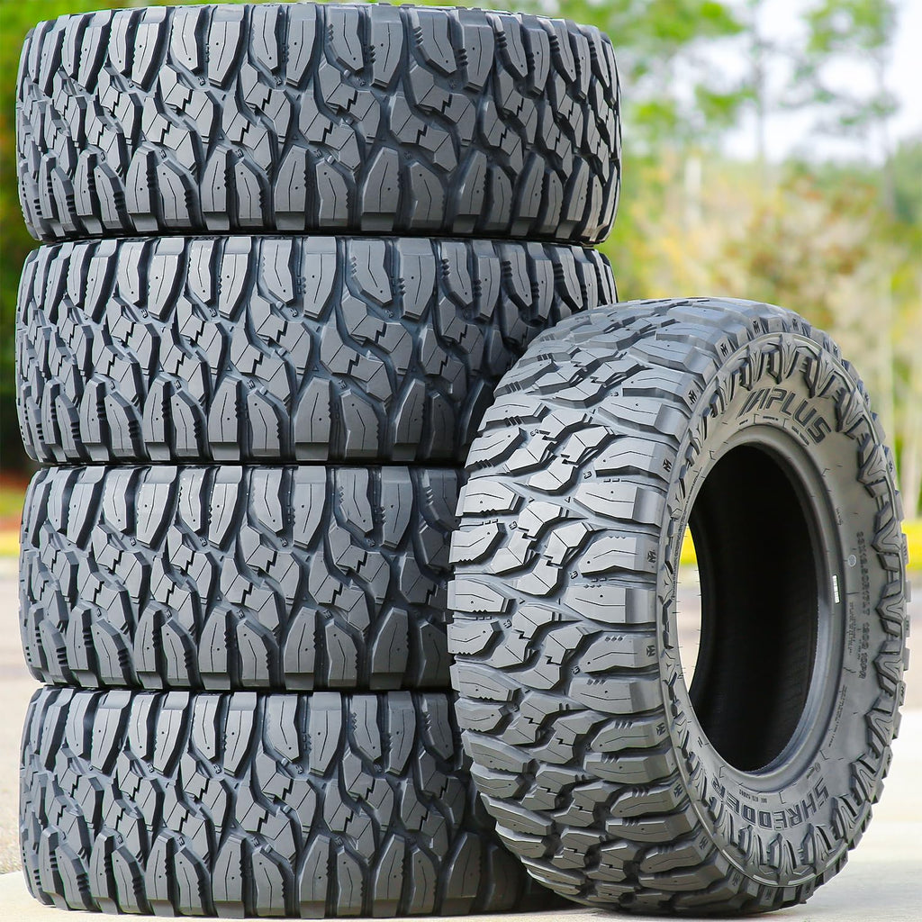 Aplus Shredder MT M/T Mud Off-Road Light Truck Radial Tire-LT245/75R16 245/75/16 245/75-16 120/116Q Load Range E LRE 10-Ply BSW Black Side Wall