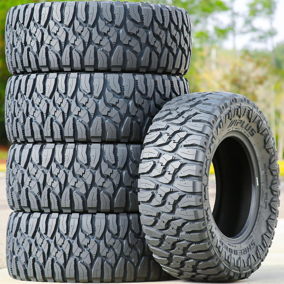 Aplus Shredder MT M/T Mud Off-Road Light Truck Radial Tire-LT245/75R16 245/75/16 245/75-16 120/116Q Load Range E LRE 10-Ply BSW Black Side Wall