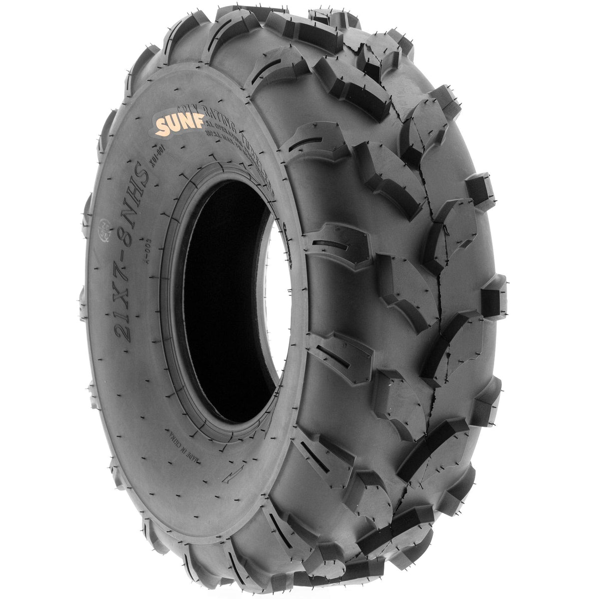 SunF Set of 2 ATV Tires 20x10.00-8, 20x10x8 Lawn Mower Off-Road Tires 6 Ply Directional Knobby Tread-A003