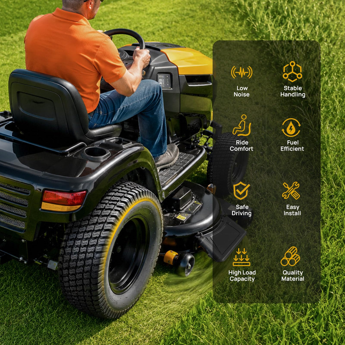 TUFFIOM 20x10.00-8 Lawn Mower Tires 2 Pack, 4PR 20x10x8 Tubeless Lawn Tractor Tires,1190 lbs Capacity Garden Tires, Compatible With Most Lawn & Garden Utility Vehicles