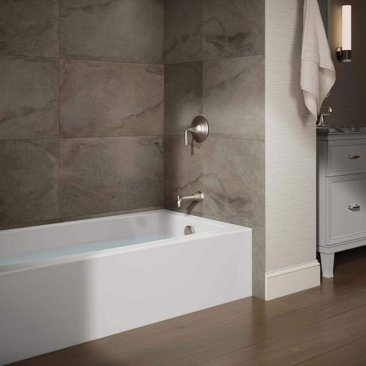 Kohler 26108-RA-0 K-26108-RA-0 Entity 60" x 32" Alcove Bath, Right Drain, White