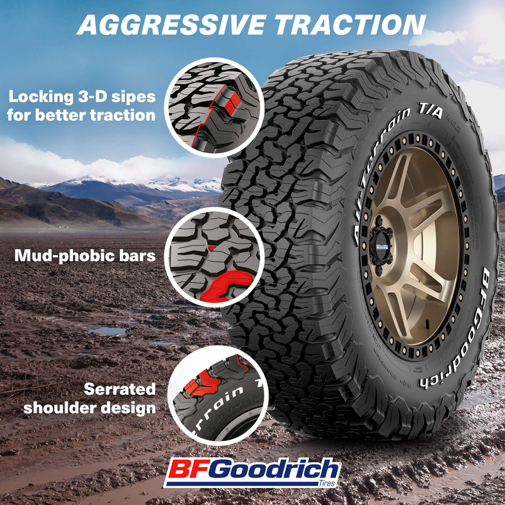 BFGoodrich All Terrain T/A KO2 Radial Car Tire for Light Trucks, SUVs, and Crossovers, LT265/70R17/C 112/109S