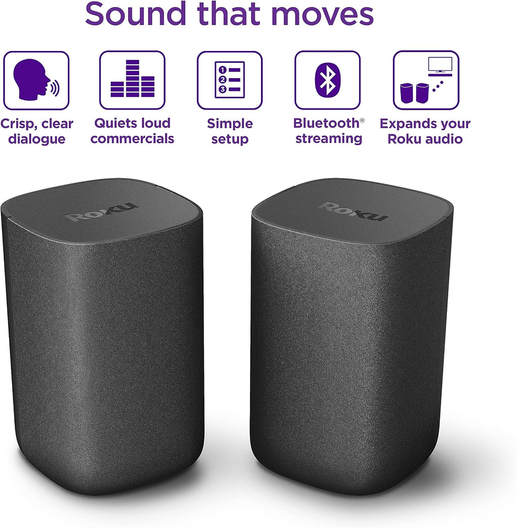 Roku Wireless Speakers (for Roku Smart Audio or Roku TV) (Renewed)