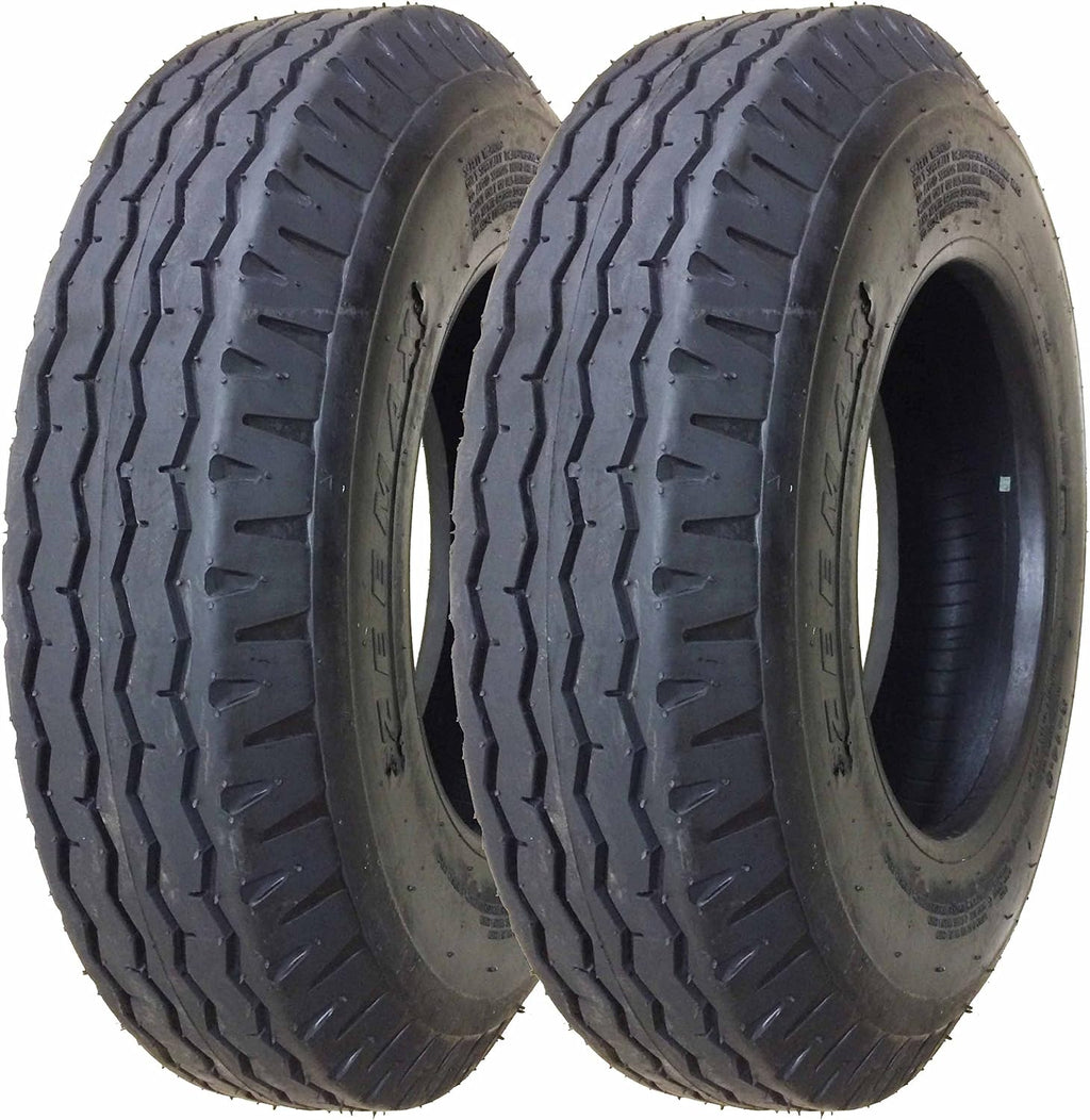 Zeemax Heavy Duty TRUE Highway Trailer Tires 8-14.5 14 Ply Load Range G Speed Rating K 68mph- Set 2 ¡­