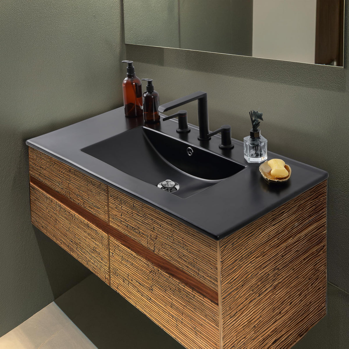 JONATHAN Y Ancillary 30" Bathroom 3-Hole Sink Top, White
